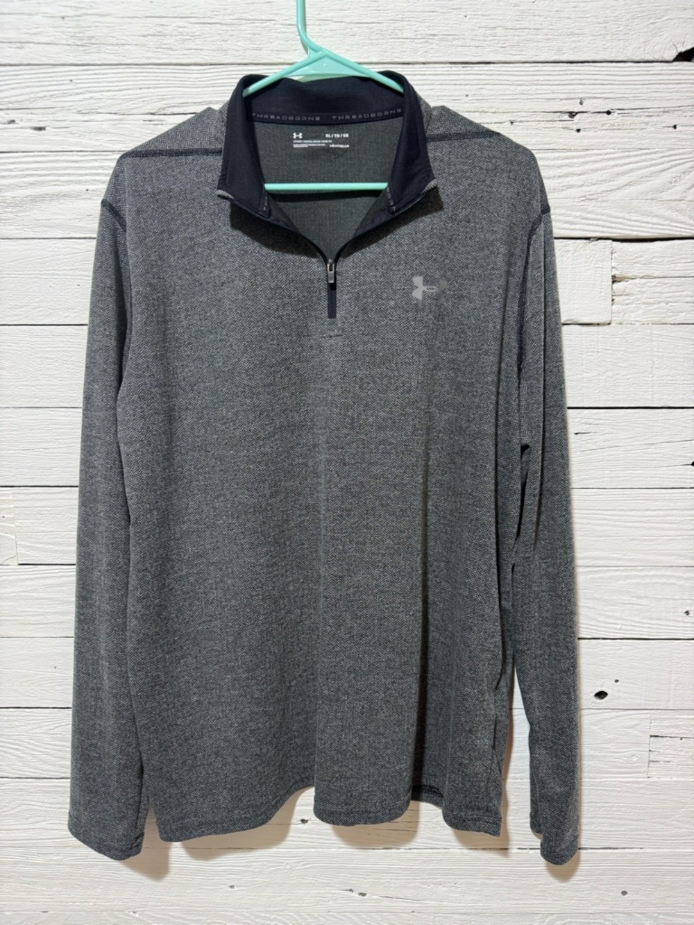 Under Armour Black Heathered Zip-Front Pullover